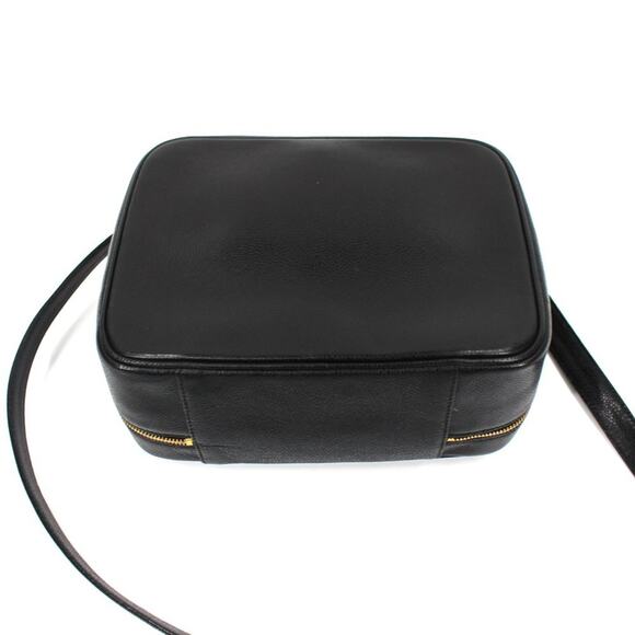 Chanel CC Black Caviar Leather Vanity Crossbody Two-Way Zip Gold Zipper Handbag - Picture 7 of 12